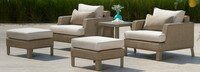 Portofino® Sling 5 Piece Sunbrella® Outdoor Club Chair Set - Beige Fennel