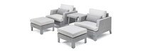 Portofino® Sling 5 Piece Sunbrella® Outdoor Club Chair Set - Space Gray