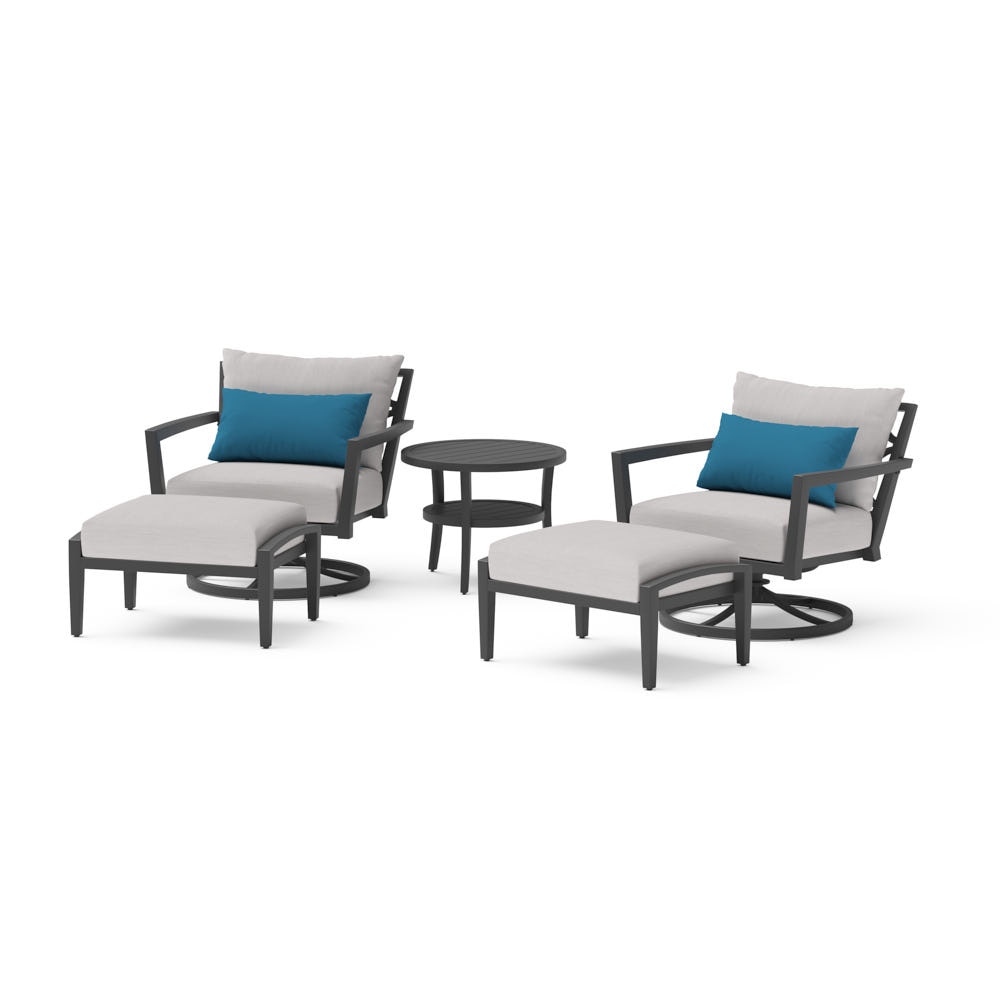 Venetia™ 5 Piece Sunbrella® Outdoor Motion Seating Set - Gray