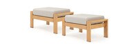 Capri™ Club Ottomans - Cast Silver