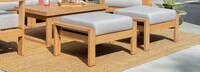 Capri™ Club Ottomans - Cast Silver