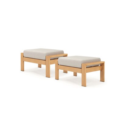 Capri™ Club Ottomans - Cast Silver
