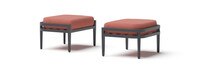 Morelia 2 Piece Sunbrella® Outdoor Patio Ottomans - Play Adobe