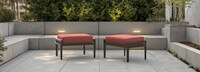 Morelia 2 Piece Sunbrella® Outdoor Patio Ottomans - Play Adobe