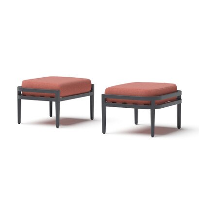 Morelia 2 Piece Sunbrella® Outdoor Patio Ottomans