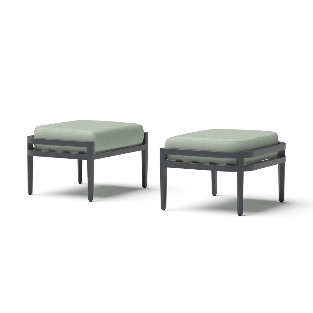 Morelia 2 Piece Sunbrella® Outdoor Patio Ottomans - Canvas Oasis