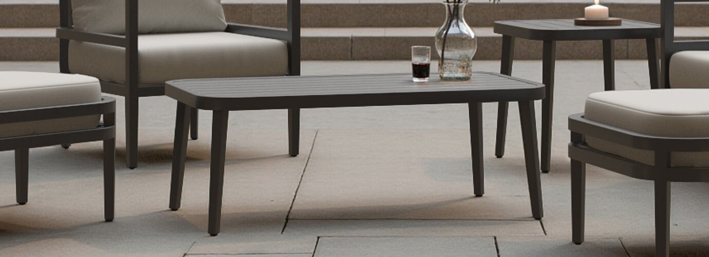 Morelia Outdoor Patio Coffee Table - Thumbnail 4