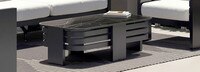 Pluma Sintered Stone 47x24 Outdoor Patio Coffee Table - Black