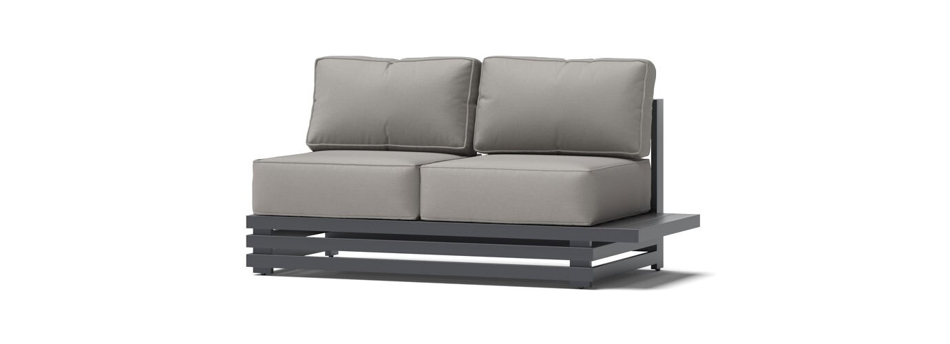 RST Brands Avondale Outdoor Loveseat with Table Attachment and Coffee Table - Thumbnail 4