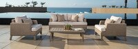 Portofino® Sling 4 Piece Sunbrella® Outdoor Modular Seating Group - Beige Fennel