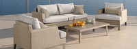 Portofino® Sling 4 Piece Sunbrella® Outdoor Modular Seating Group - Beige Fennel