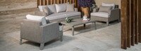 Portofino® Sling 4 Piece Sunbrella® Outdoor Modular Seating Group - Beige Fennel