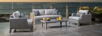Portofino® Sling 4 Piece Sunbrella® Outdoor Modular Seating Group - Beige Fennel