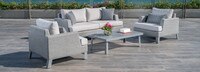 Portofino® Sling 4 Piece Sunbrella® Outdoor Modular Seating Group - Beige Fennel