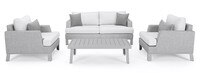 Portofino® Sling 4 Piece Sunbrella® Outdoor Modular Seating Group - Space Gray