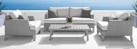 Portofino® Sling 4 Piece Sunbrella® Outdoor Modular Seating Group - Space Gray