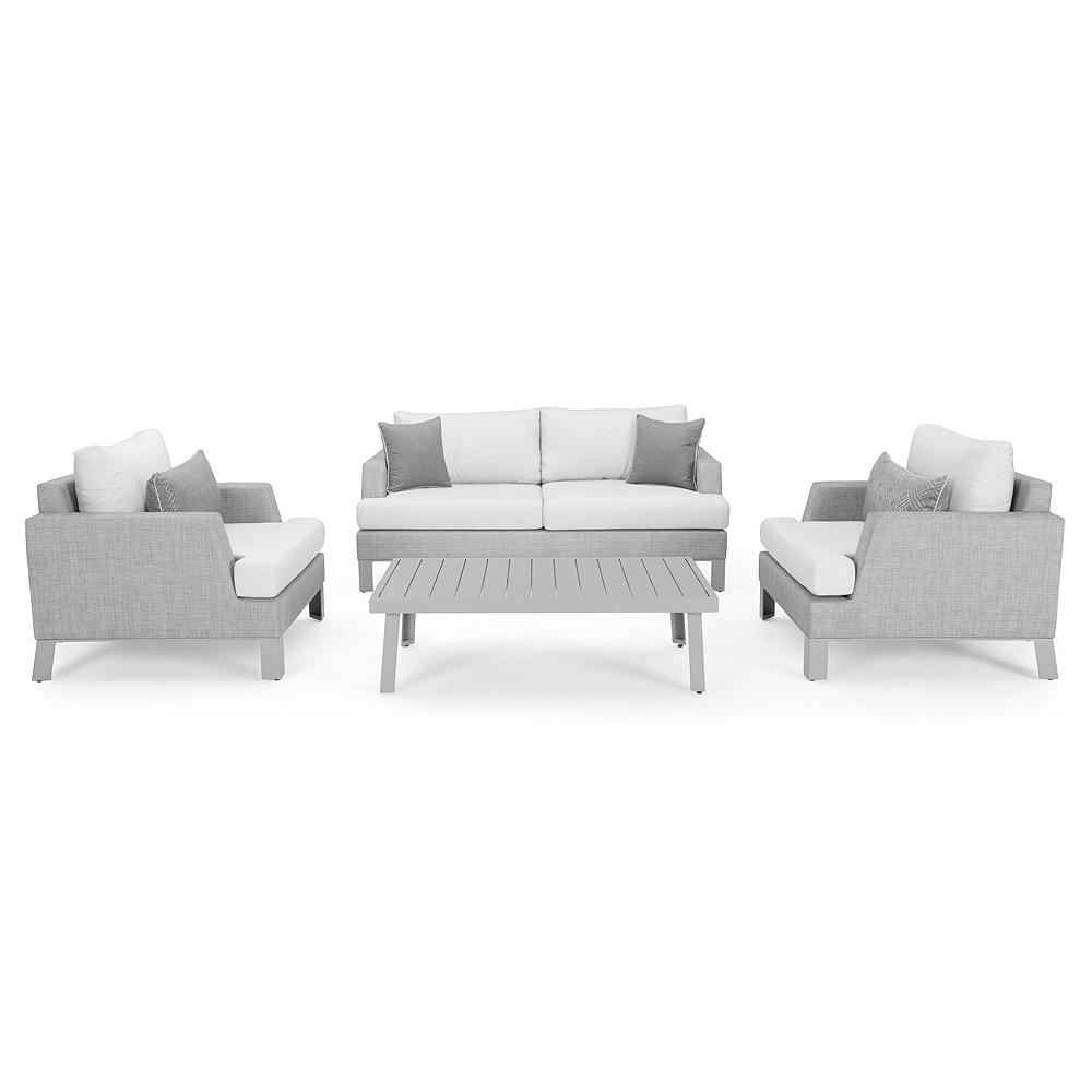 Portofino® Sling 4 Piece Sunbrella® Outdoor Modular Seating Group - Space Gray