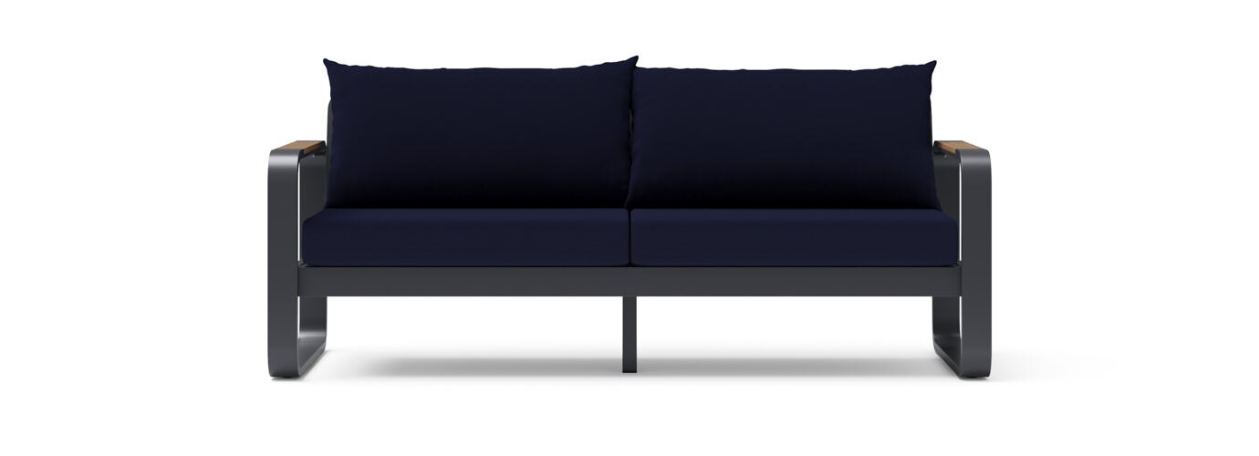 Andes 76in Sunbrella Outdoor Patio Sofa - Thumbnail 4