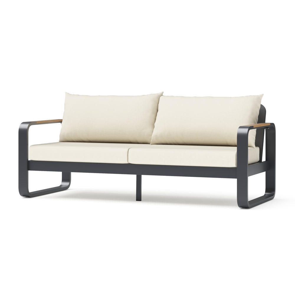 Andes 76in Outdoor Patio Sofa - Olefin Linen