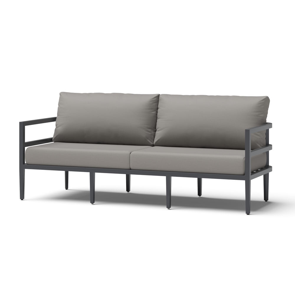 Morelia 80in Outdoor Patio Sofa - Olefin Charcoal