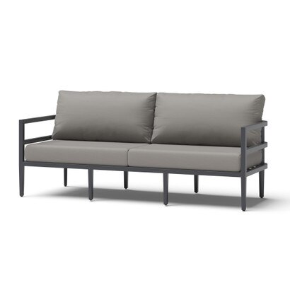 Morelia 80in Outdoor Patio Sofa - Olefin Charcoal