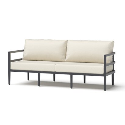 Morelia 80in Outdoor Patio Sofa - Olefin Linen