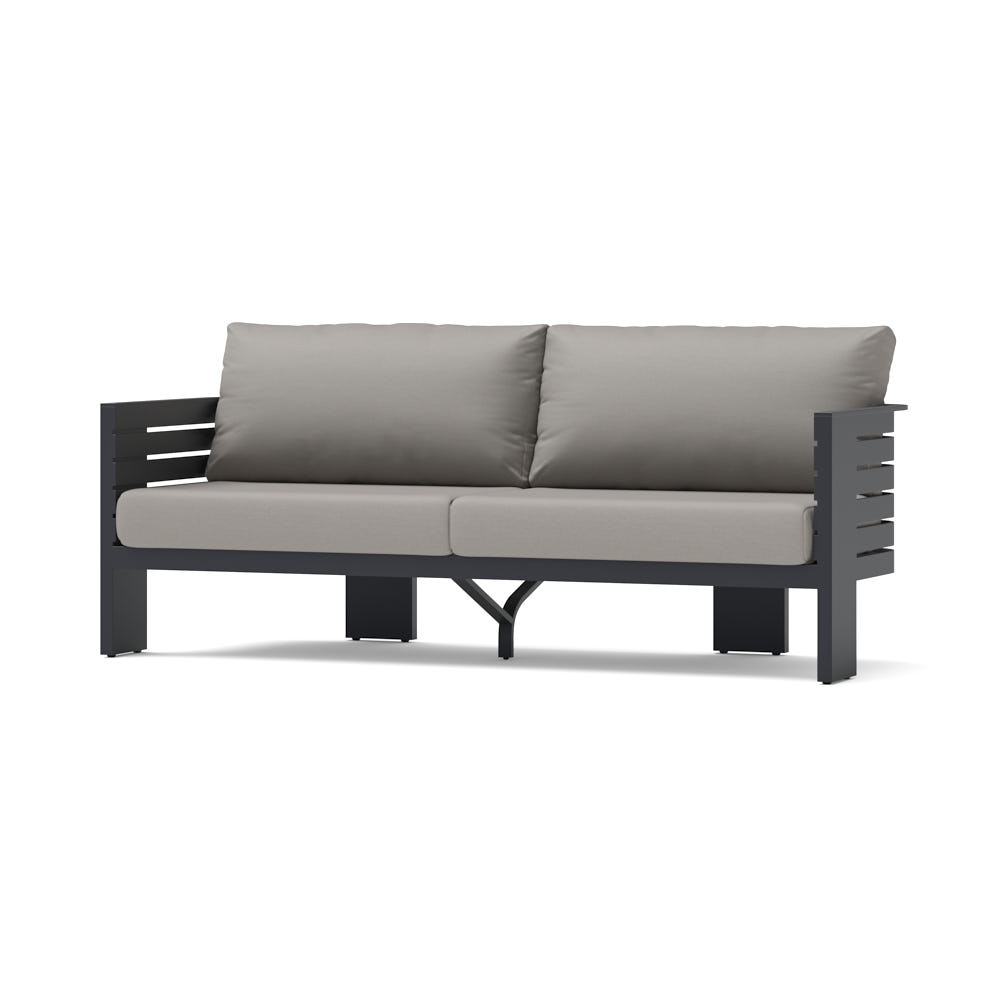 Pluma 80in Outdoor Patio Sofa - Olefin Charcoal
