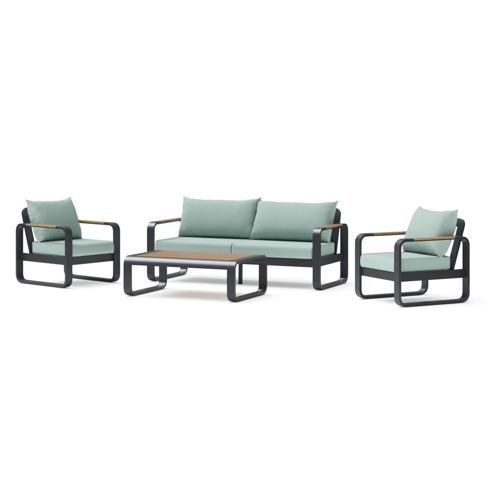 Andes 4 Piece Sunbrella® Outdoor Patio Seating Set - Canvas Spa