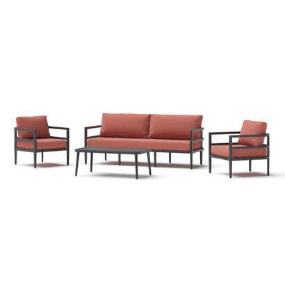 Morelia 4 Piece Sunbrella® Outdoor Patio Seating Set