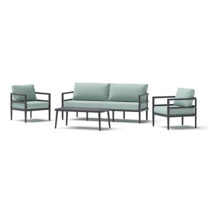 Morelia 4 Piece Sunbrella® Outdoor Patio Seating Set - Canvas Spa