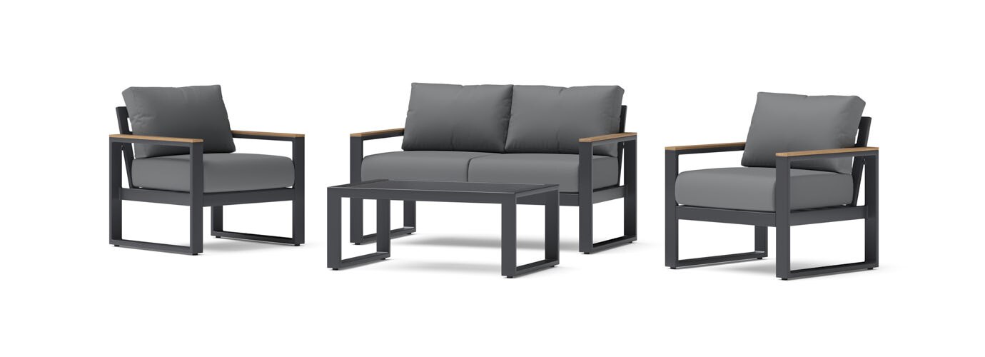 Sierra 4 Piece Outdoor Patio Seating Set