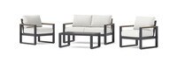 Sierra 4 Piece Outdoor Patio Seating Set - Bliss Linen
