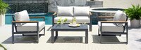 Sierra 4 Piece Outdoor Patio Seating Set - Bliss Linen