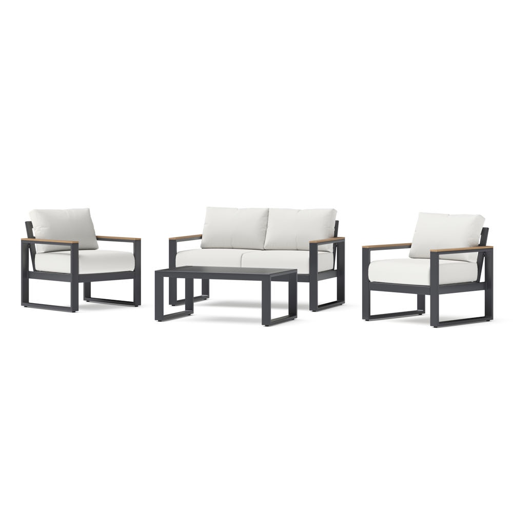 Sierra 4 Piece Outdoor Patio Seating Set - Bliss Linen