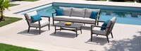 Venetia™ 4 Piece Sunbrella® Outdoor Seating Set - Gray