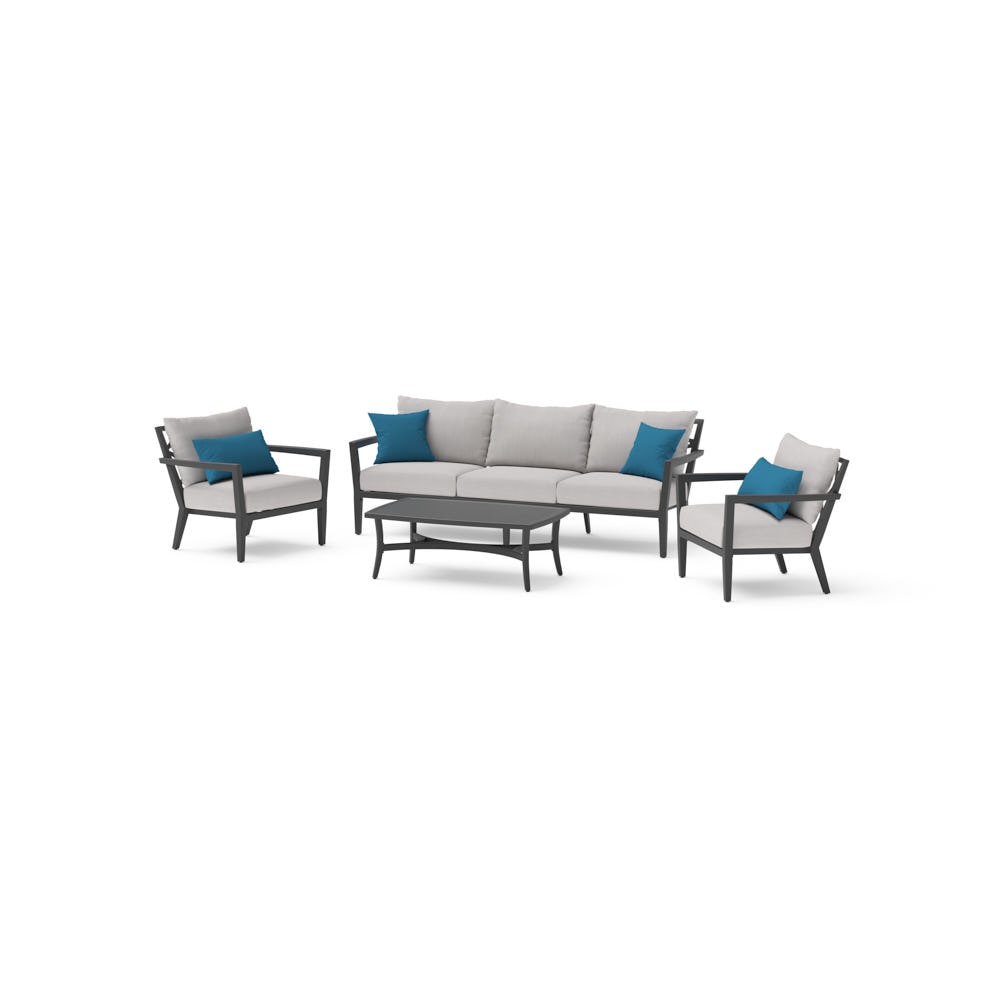 Venetia™ 4 Piece Sunbrella® Outdoor Seating Set - Gray