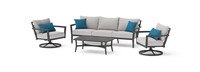 Venetia™ 4 Piece Sunbrella® Outdoor Motion Seating Set - Gray