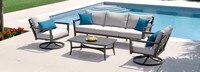 Venetia™ 4 Piece Sunbrella® Outdoor Motion Seating Set - Gray