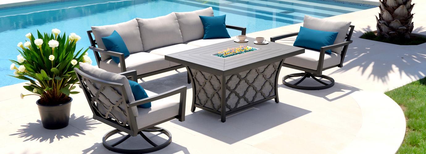 RST Brands Venetia Motion Fire Seating Set - Thumbnail 2
