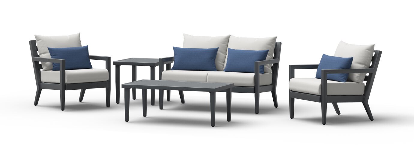 Thelix 5 Piece Sunbrella Outdoor Seating Set - Thumbnail 2