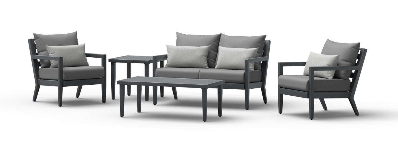 Thelix 5 Piece Sunbrella Outdoor Seating Set - Thumbnail 4