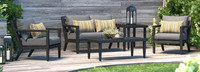 Thelix™ 5 Piece Sunbrella® Outdoor Seating Set - Charcoal Gray