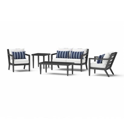 Thelix™ 5 Piece Sunbrella® Outdoor Seating Set - Centered Ink