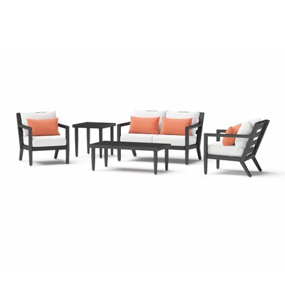 Thelix™ 5 Piece Sunbrella® Outdoor Seating Set - Cast Coral