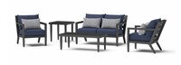 Thelix™ 5 Piece Sunbrella® Outdoor Seating Set - Navy Blue