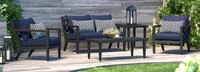 Thelix™ 5 Piece Sunbrella® Outdoor Seating Set - Navy Blue