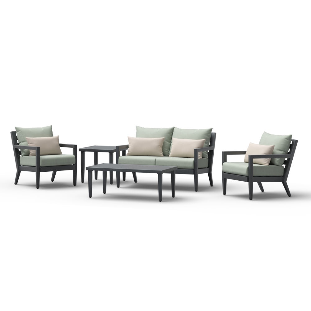 Thelix™ 5 Piece Sunbrella® Outdoor Seating Set - Canvas Oasis
