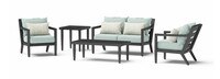 Thelix™ 5 Piece Sunbrella® Outdoor Seating Set - Spa Blue
