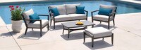 Venetia™ 5 Piece Sunbrella® Outdoor Seating Set - Gray
