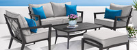 Venetia™ 5 Piece Sunbrella® Outdoor Seating Set - Gray